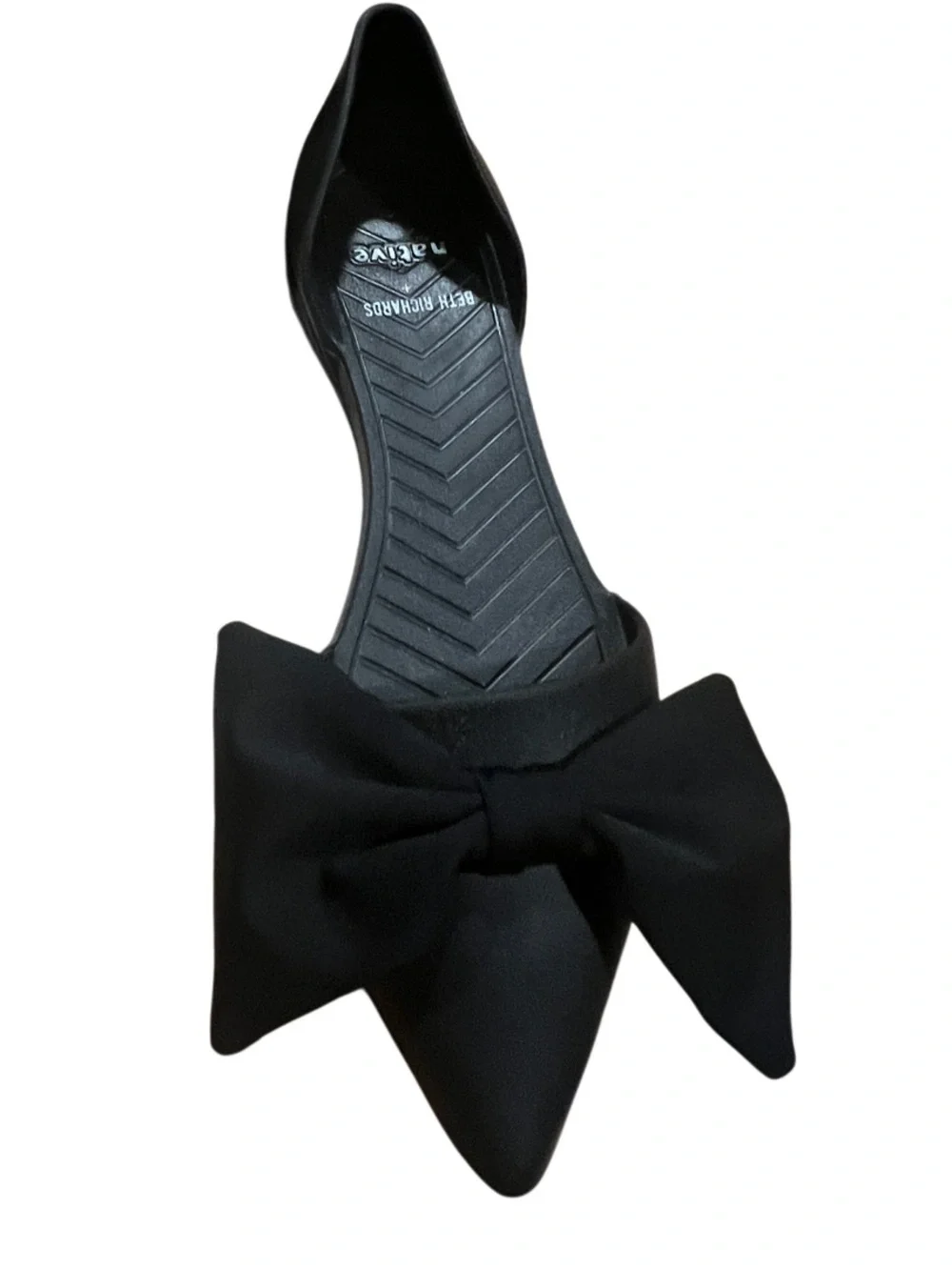 Native Shoes X Beth Richards Black Bow Shoes Size 9 NWT